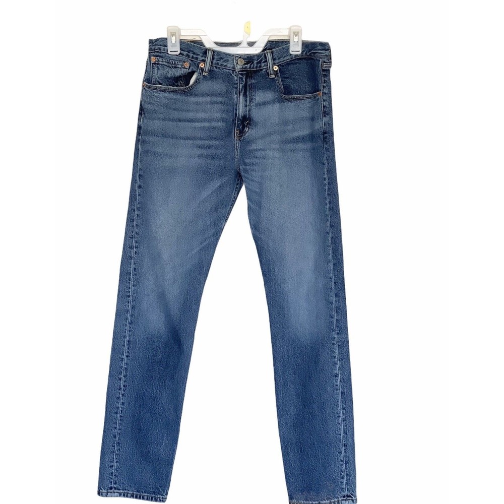 Levis 502 Mens Jeans Straight Leg Button Med Stonewash 33x34 Normcore Dadcore